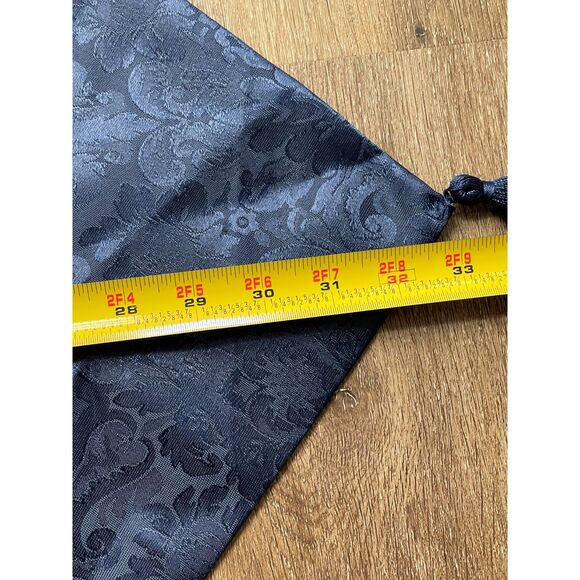 Blue Table Runner Jacquard Tablecloth Floral Tassel Wedding Party Decor Retro - Picture 5 of 7